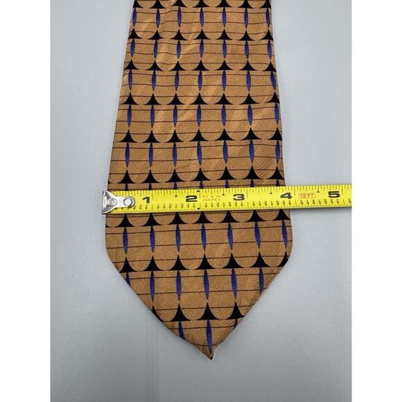 Vintage Robert Stock Men's 100 Percent Silk Tie Geometric Design 58” Long - Picture 3 of 6